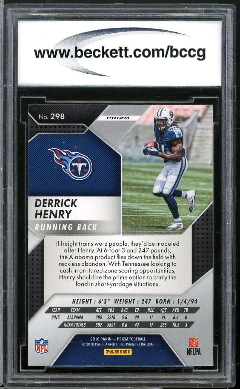 2016 Panini Prizm #300 Derrick Henry Rookie Card BGS BCCG 10 Mint+ Image 2