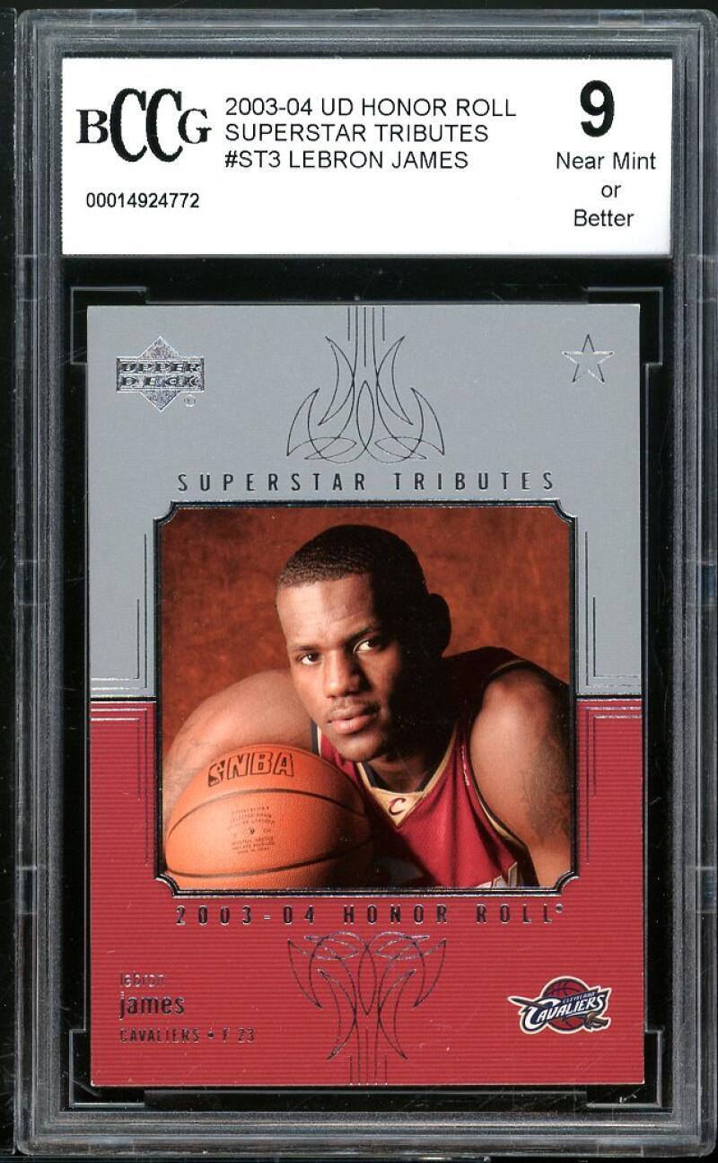 Lebron James Rookie 2003-04 Ud Honor Roll Superstar Tributes #St3 BGS BCCG 9 Image 1