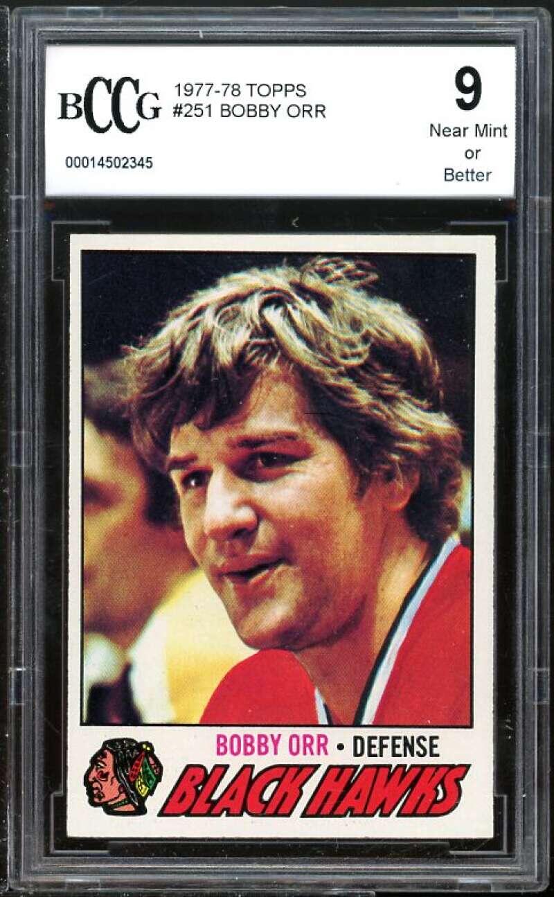 1977-78 Topps #251 Bobby Orr Card BGS BCCG 9 Near Mint+ Image 1