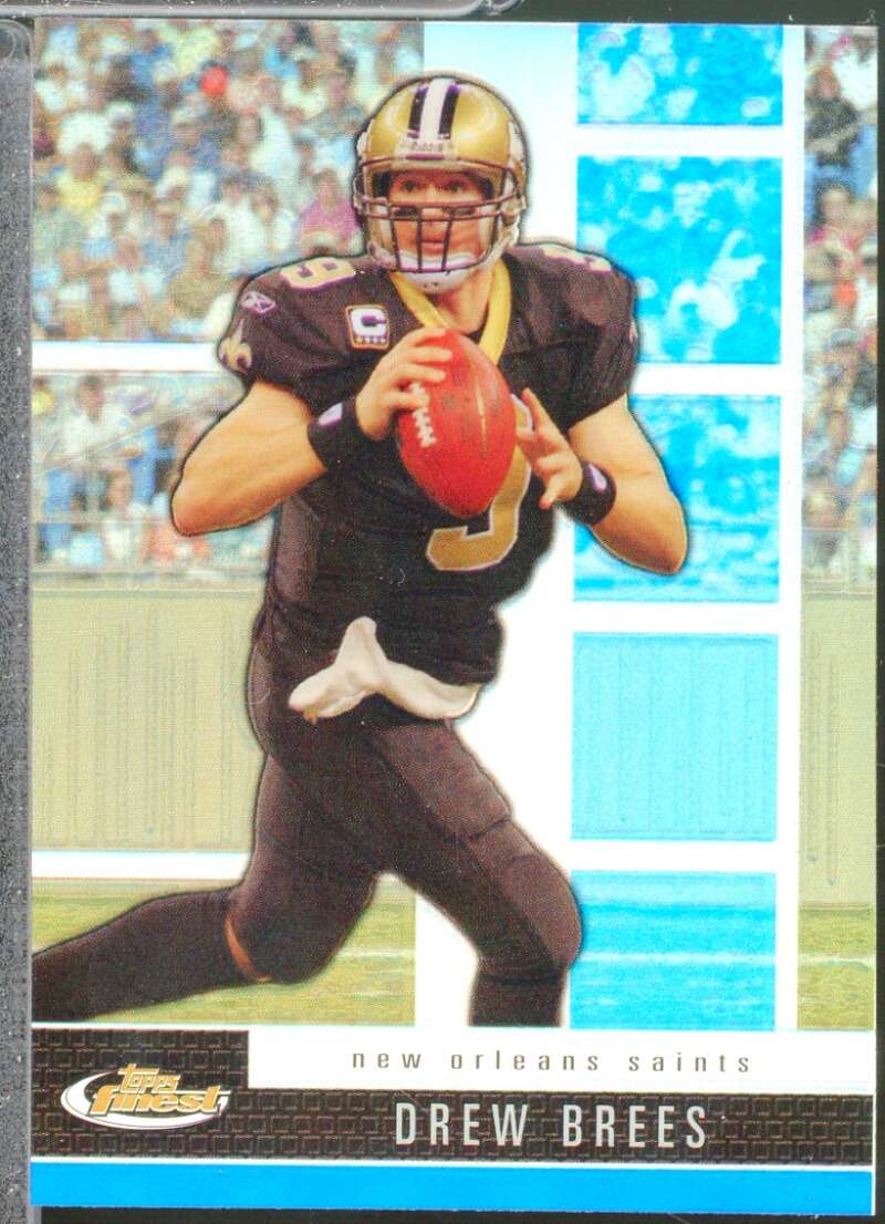 Drew Brees Card 2008 Finest Blue Refractor #1  Image 1