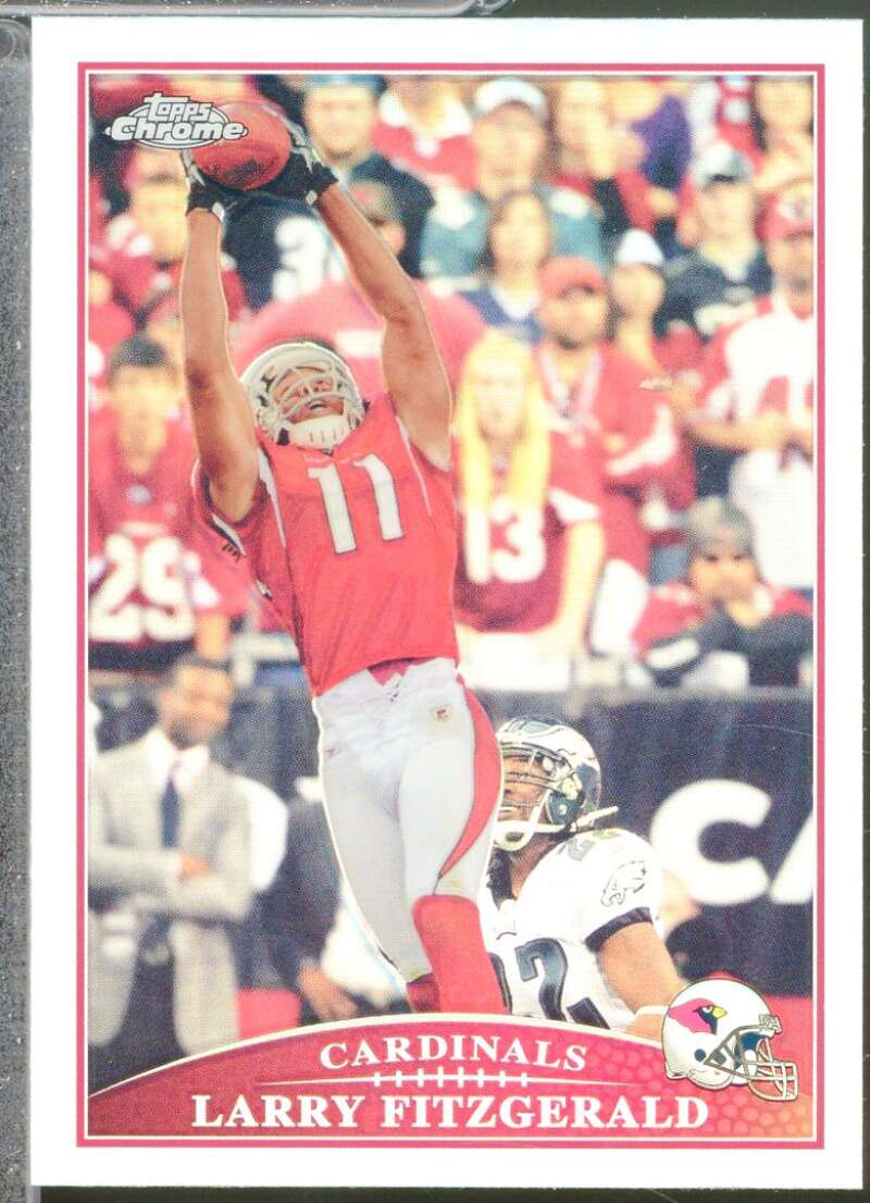 Larry Fitzgerald Card 2009 Topps Chrome Refractors #TC83  Image 1
