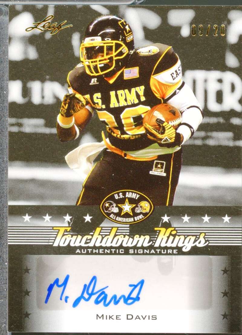 Mike Davis Rookie 2012 Leaf Army All-American Bowl Touchdown Kings Black #TKMD1  Image 1