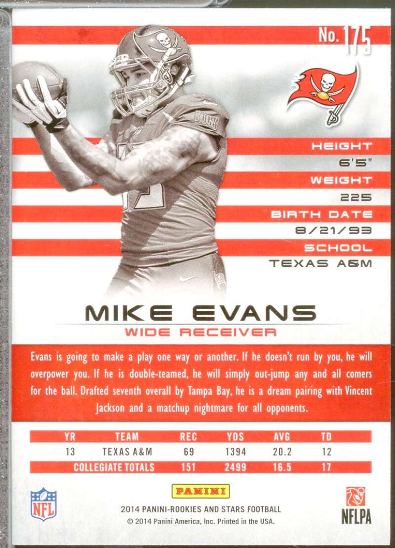 Mike Evans RC Card 2014 Rookies Stars #175A  Image 2
