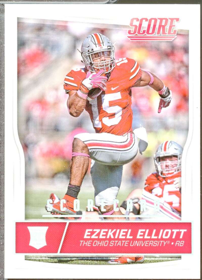 Ezekiel Elliott Rookie Card 2016 Score #344  Image 1