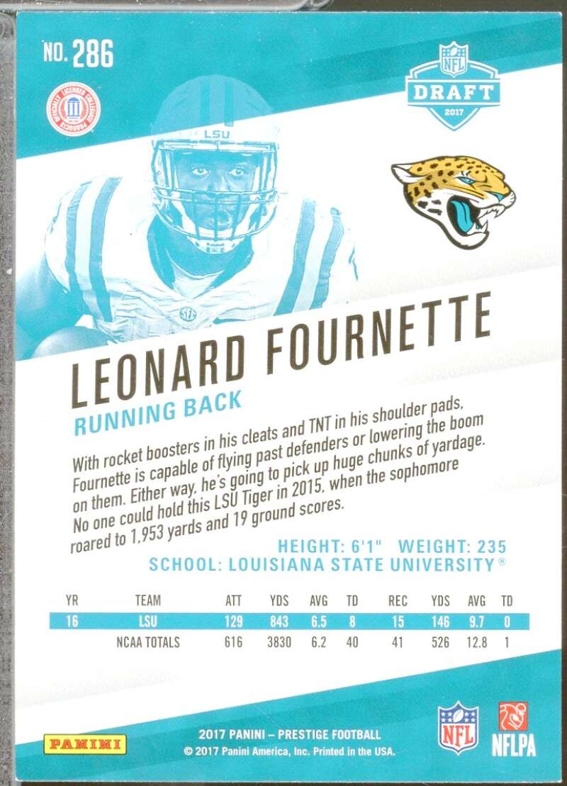 Leonard Fournette Rookie Card 2017 Prestige #286  Image 2