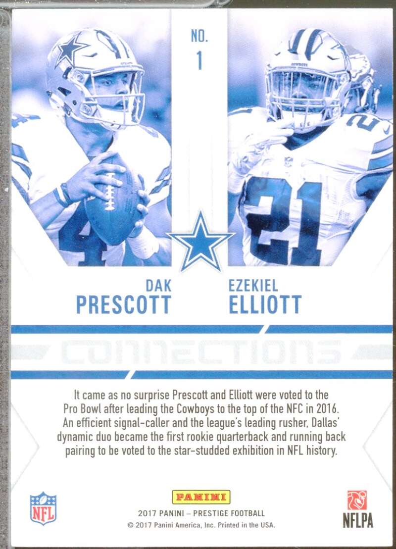 Dak Prescott/Ezekiel Elliott Card 2017 Prestige Connections #1  Image 2
