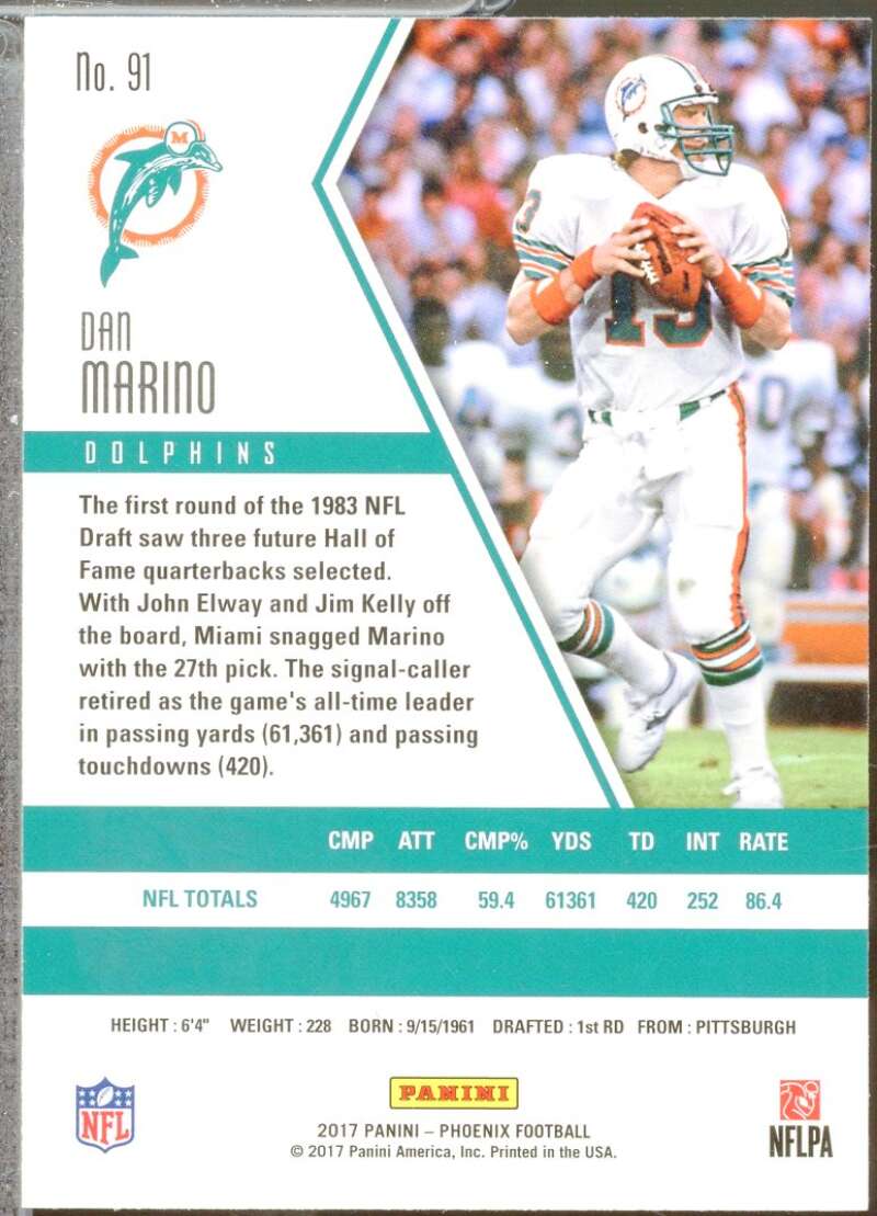 Dan Marino Card 2017 Panini Phoenix #91  Image 2