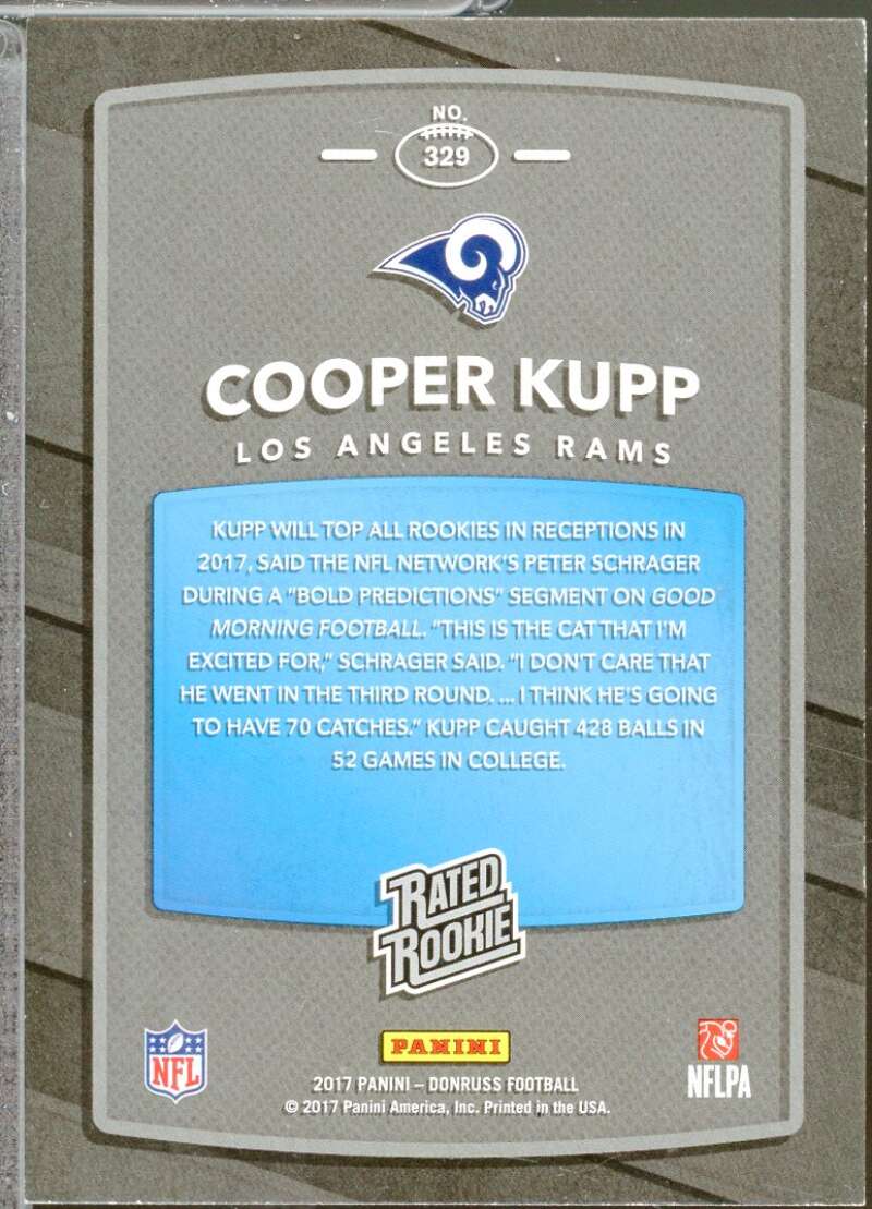 Cooper Kupp Rookie Card 2017 Donruss #329  Image 2