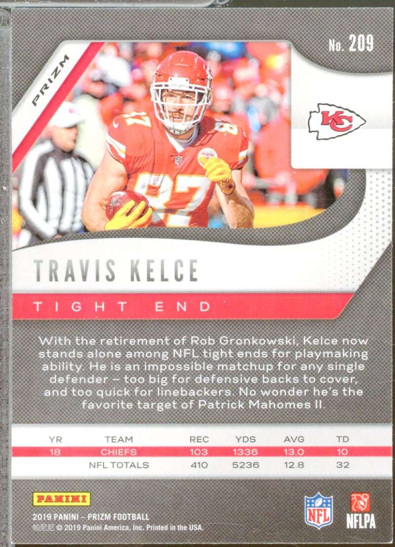 Travis Kelce Card 2019 Panini Prizm Prizms #209  Image 2