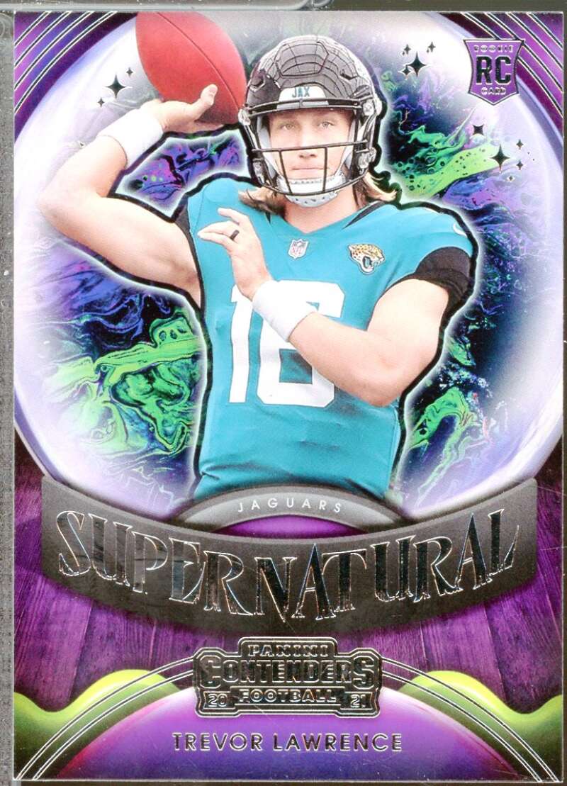 Trevor Lawrence Rookie Card 2021 Panini Contenders Supernatural Ruby #1  Image 1