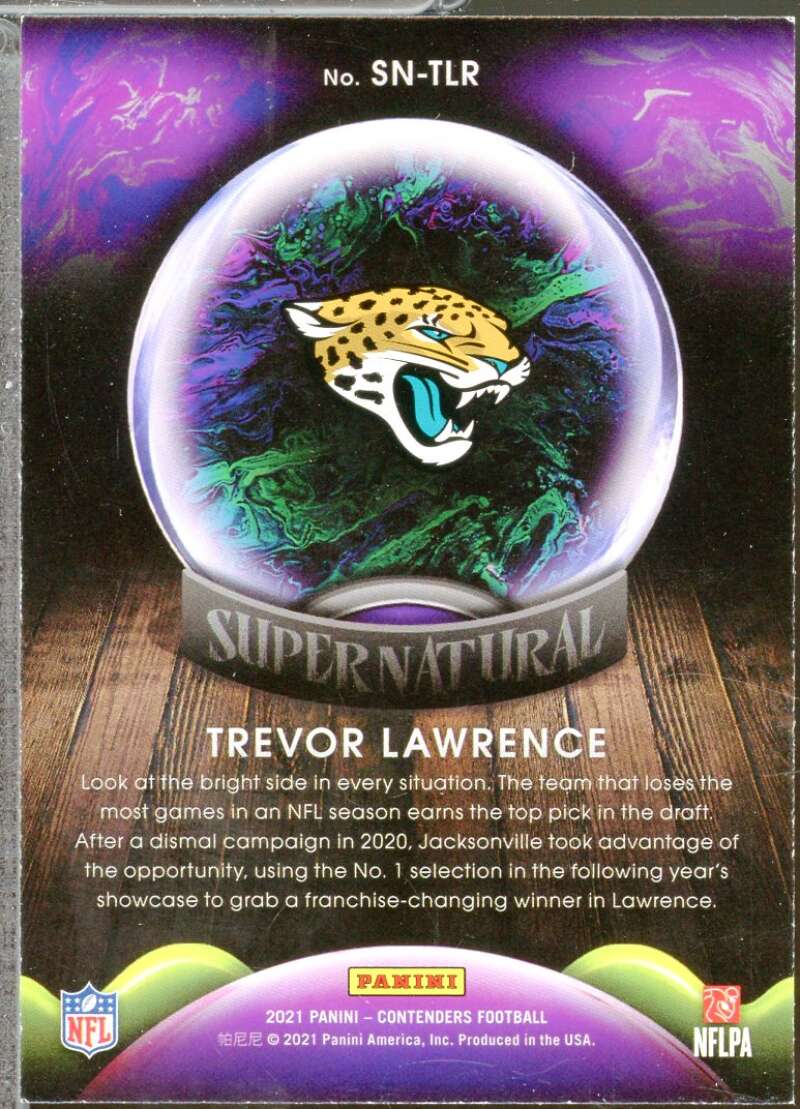 Trevor Lawrence Rookie Card 2021 Panini Contenders Supernatural Ruby #1  Image 2