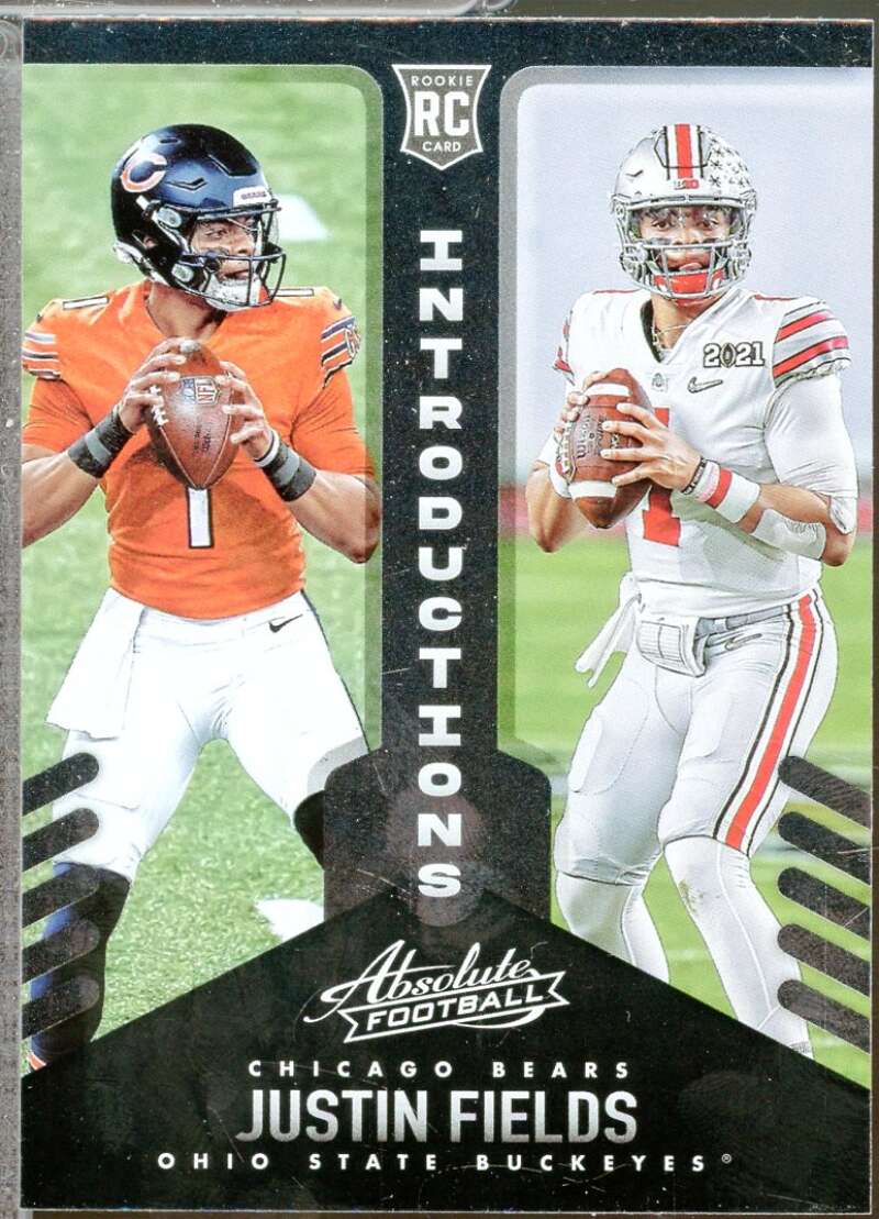 Justin Fields Rookie Card 2021 Absolute Introductions #8  Image 1