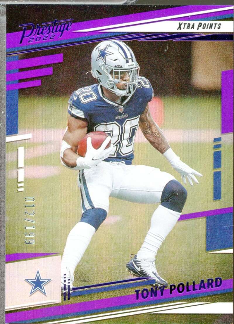 Tony Pollard Card 2022 Prestige Xtra Points Purple #78  Image 1