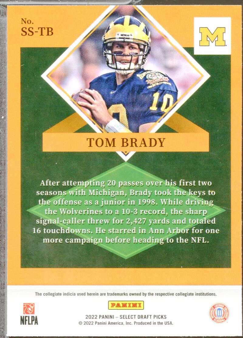 Tom Brady Card 2022 Select Draft Picks Select Stars #2  Image 2