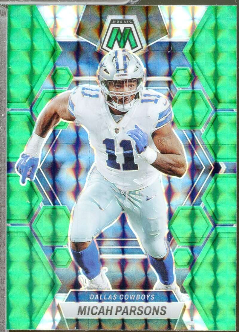 Micah Parsons Card 2023 Panini Mosaic Mosaic Green #58  Image 1