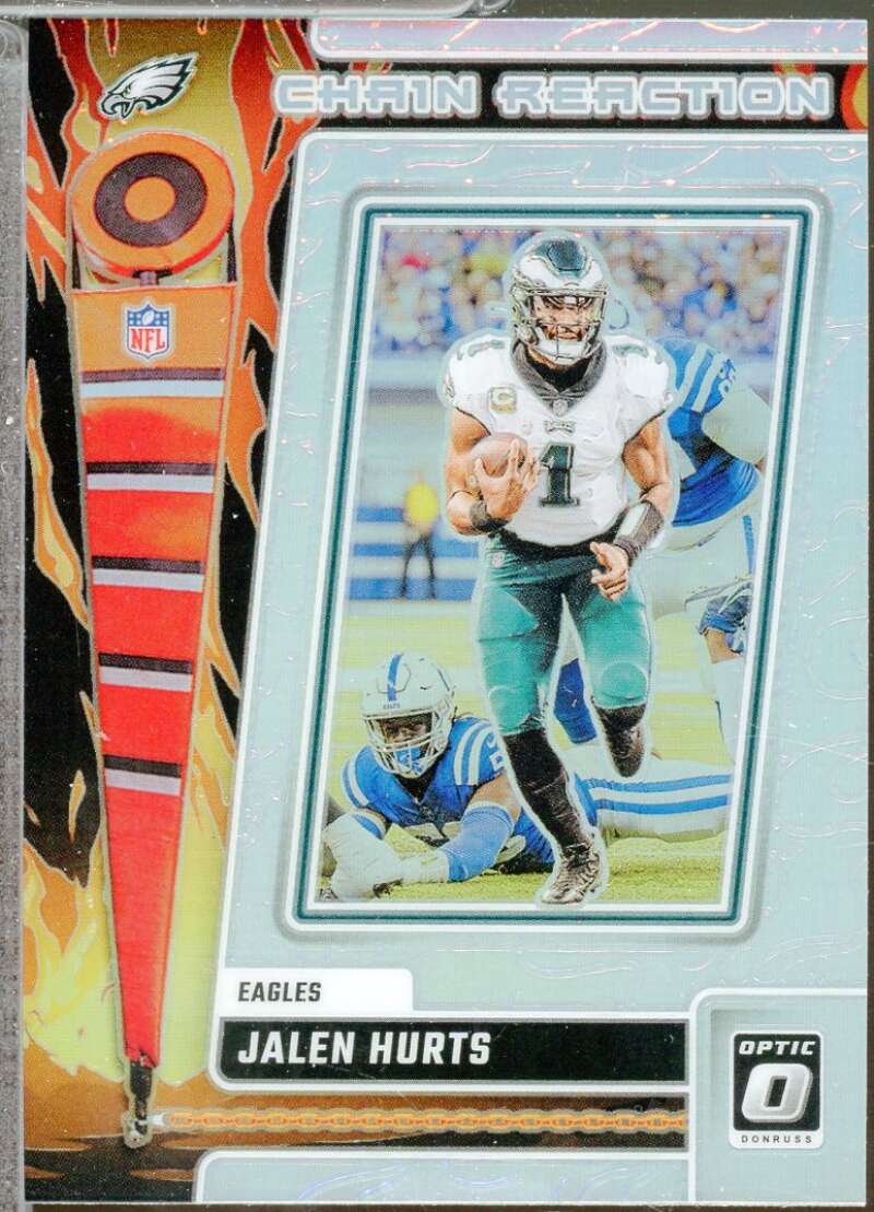 Jalen Hurts Card 2023 Donruss Optic Chain Reaction #2  Image 1