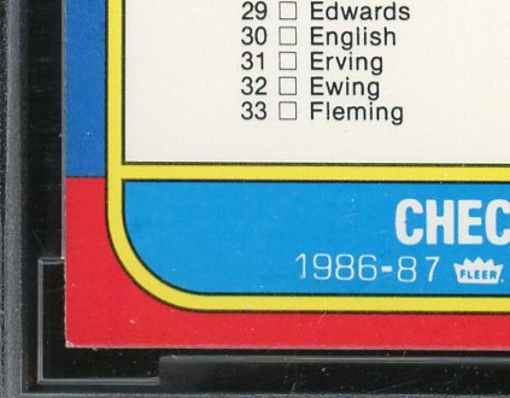 1986-87 Fleer #132 Checklist Card 1-132 BGS BCCG 9 Near Mint+ Image 5