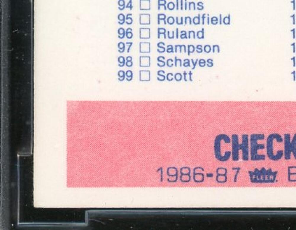 1986-87 Fleer #132 Checklist Card 1-132 BGS BCCG 9 Near Mint+ Image 9