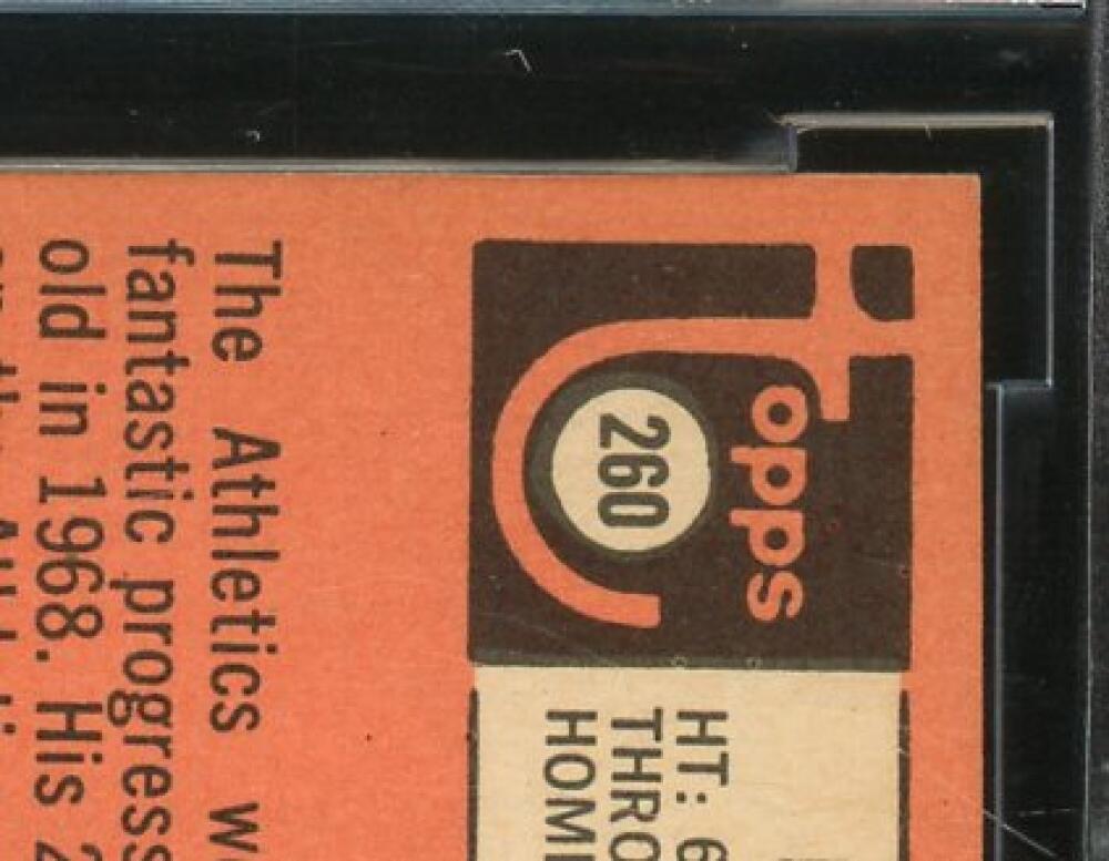 1969 Topps #260 Reggie Jackson Rookie Card BGS BCCG 9 Near Mint+ Image 8