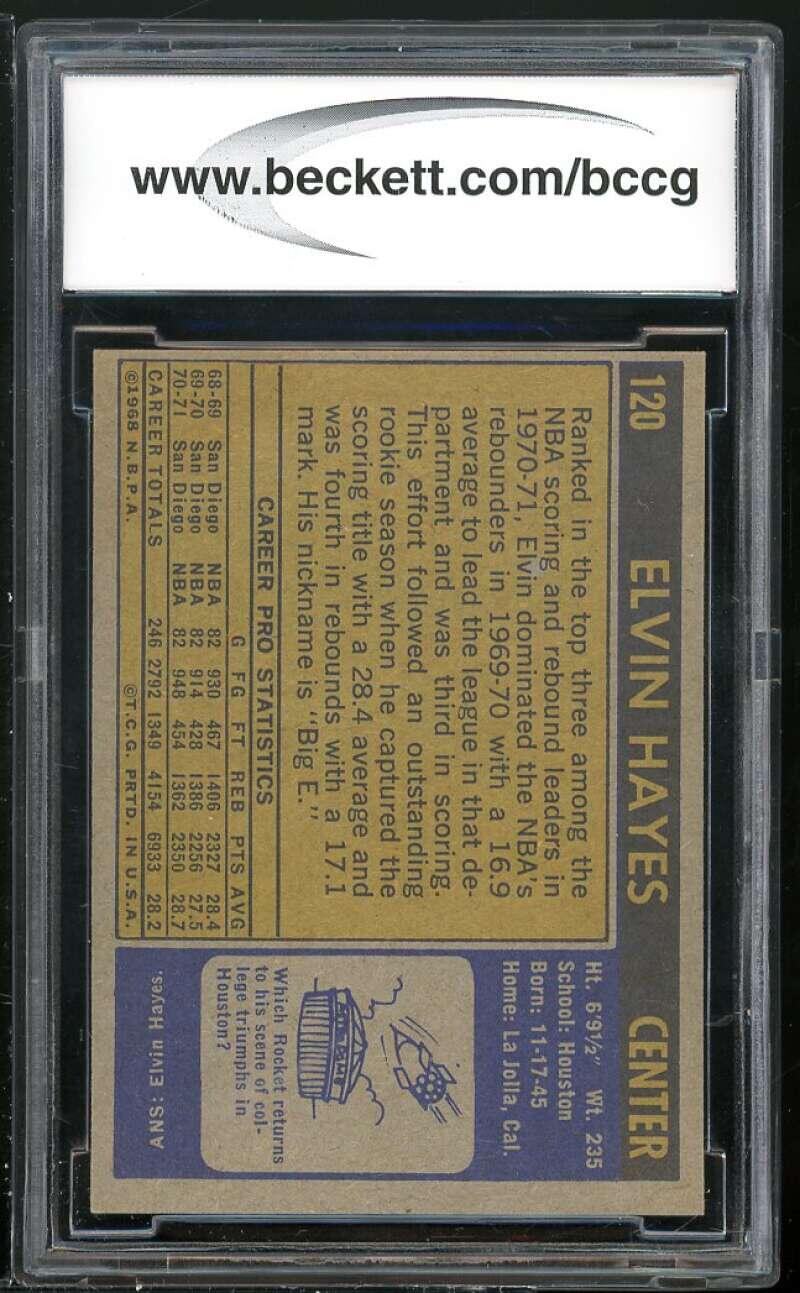1971-72 Topps #120 Elvin Hayes Card BGS BCCG 9 Near Mint+ Image 2
