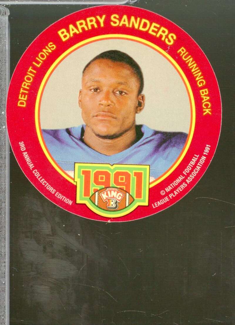Barry Sanders Card 1991 King B Discs #16  Image 1