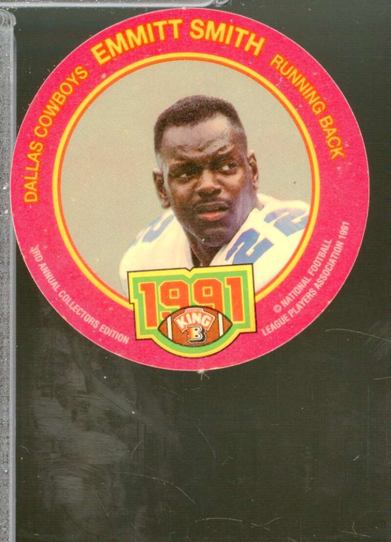 Emmitt Smith Card 1991 King B Discs #7  Image 1