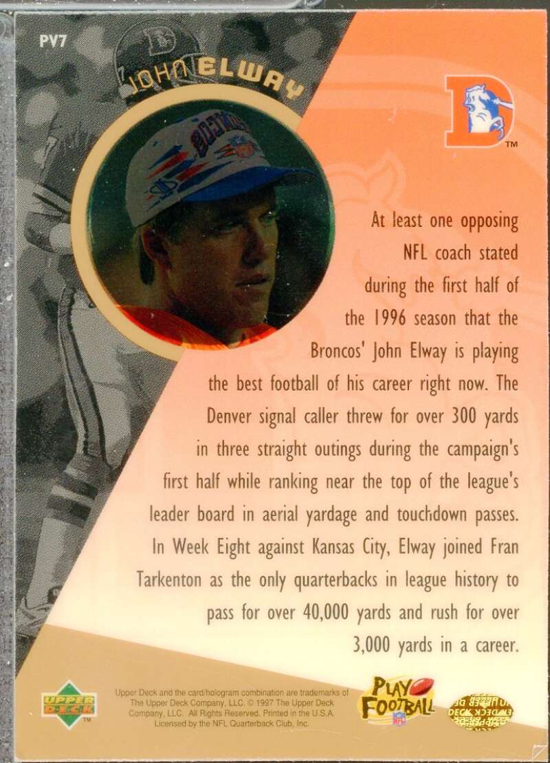John Elway Card 1996 Upper Deck Proview #PV7  Image 2