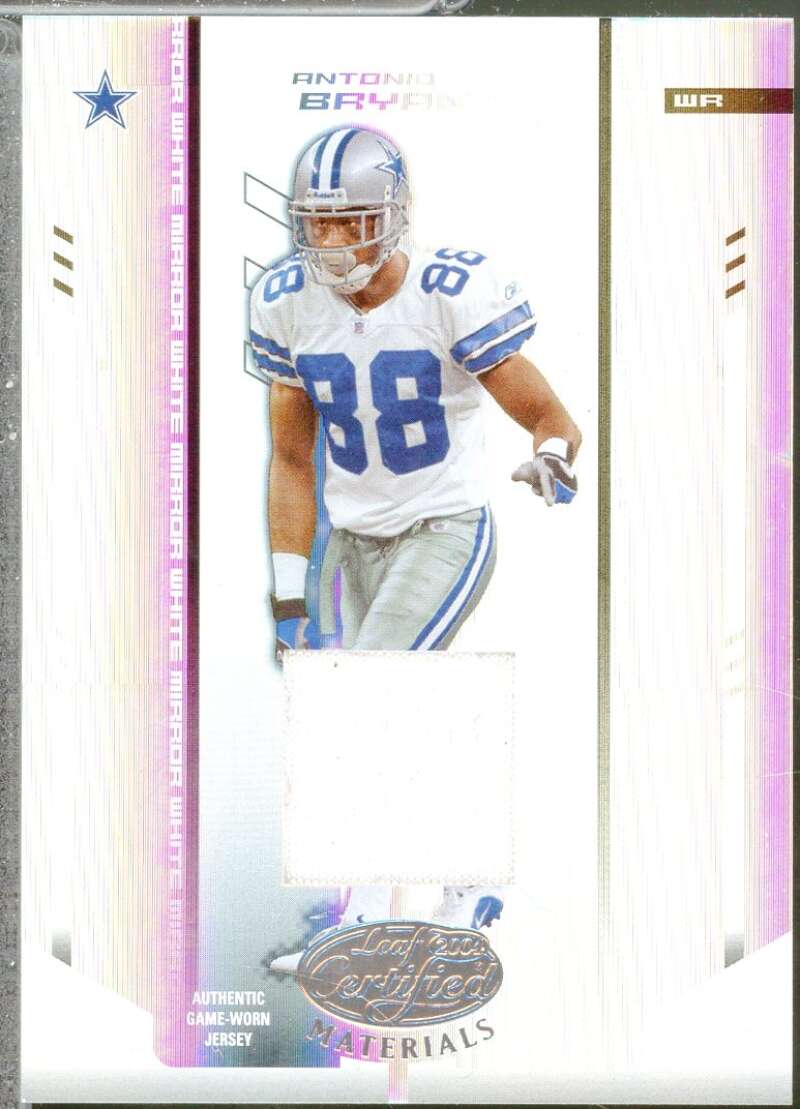 Antonio Bryant Card 2004 Leaf Certified Materials Mirror White Materials #29  Image 1