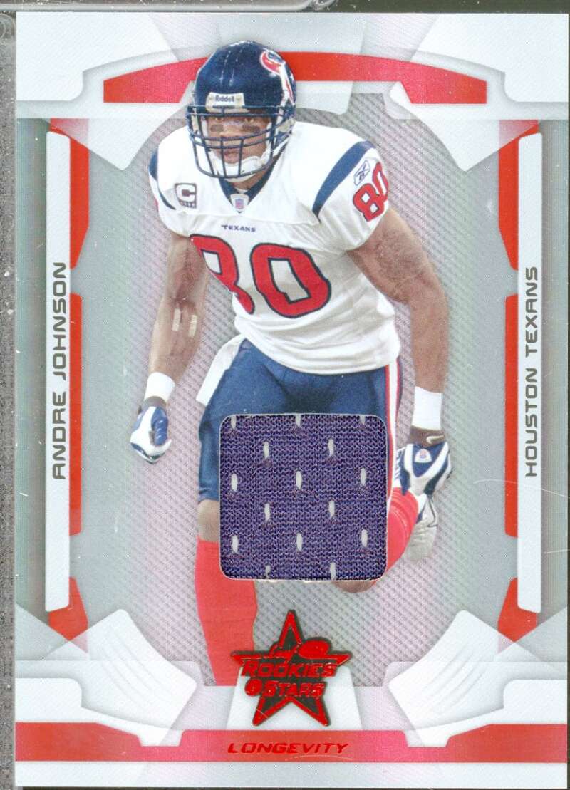 Andre Johnson Card 2008 Leaf Rookies Stars Longevity Materials Ruby #38  Image 1