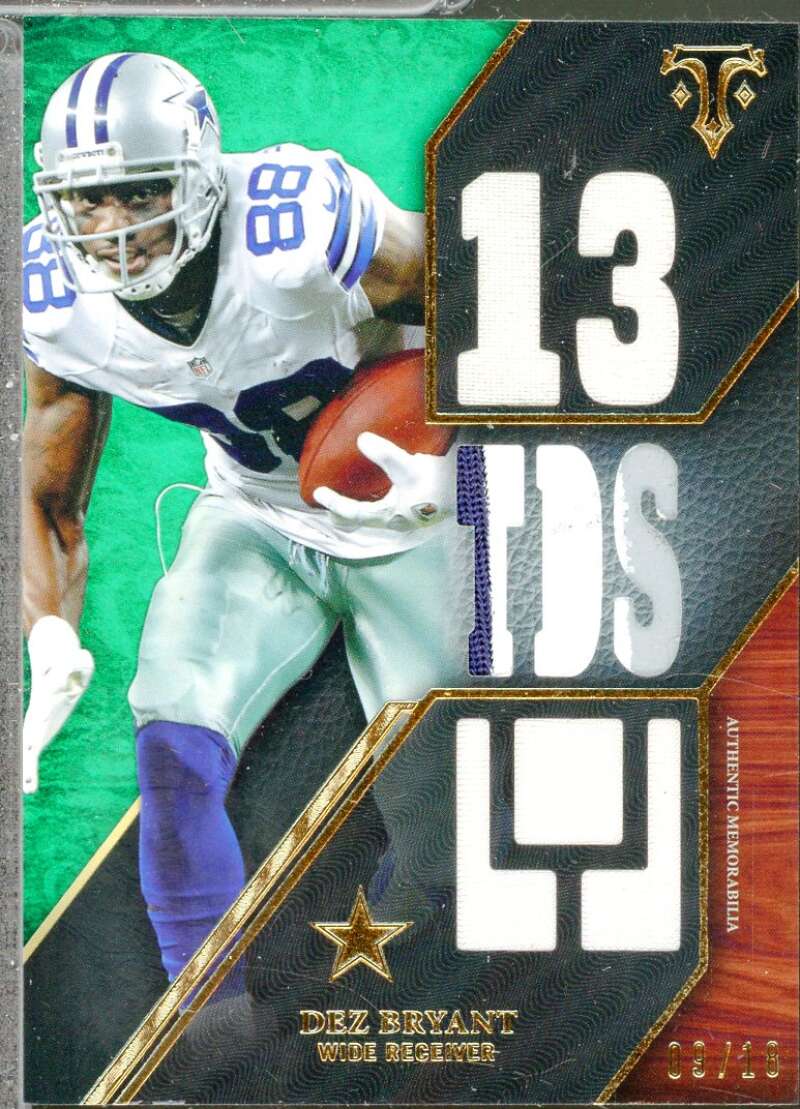 Dez Bryant Card 2014 Topps Triple Threads Relics Emerald (9/18)#TTR6  Image 1