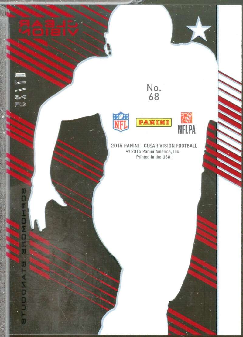 Zack Martin SS Card 2015 Panini Clear Vision Red (7/25) #68  Image 2
