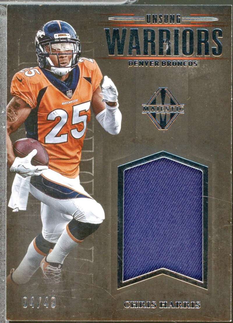 Chris Harris Jr. Card 2018 Panini Majestic Unsung Warriors Materials #7  Image 1