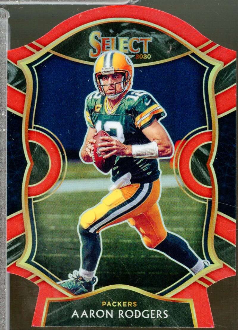 Aaron Rodgers Card 2020 Select Prizm Red Die Cut #12  Image 1