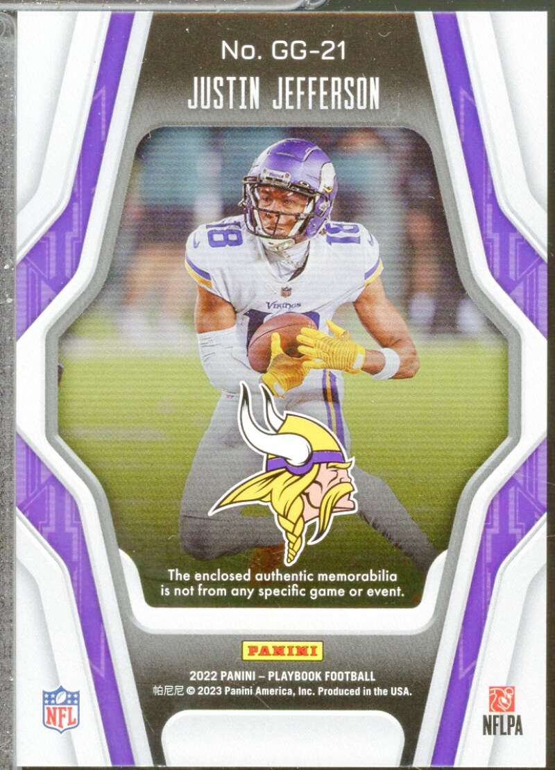 Justin Jefferson Card 2022 Panini Playbook Gridiron Gear #21  Image 2