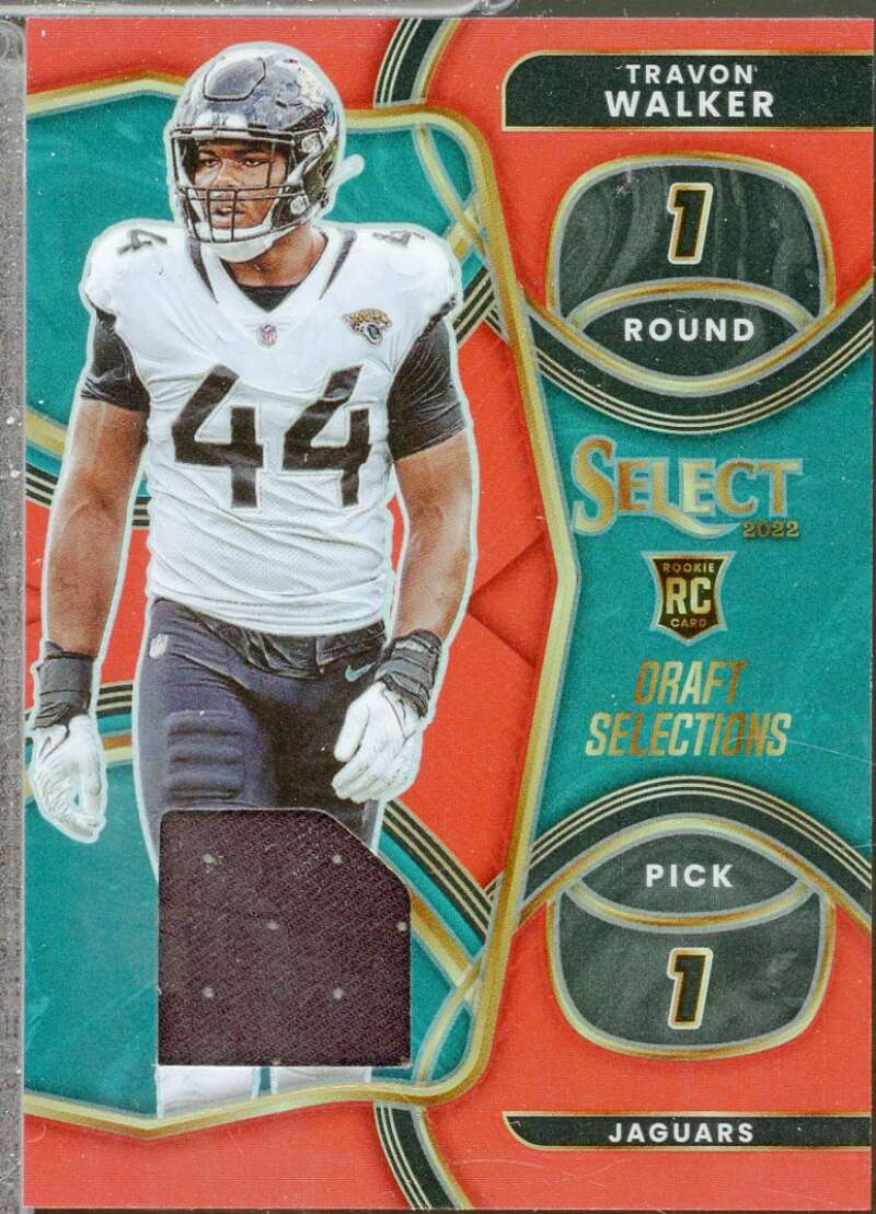 Travon Walker Rookie 2022 Select Draft Selections Memorabilia Prizm Red #19  Image 1