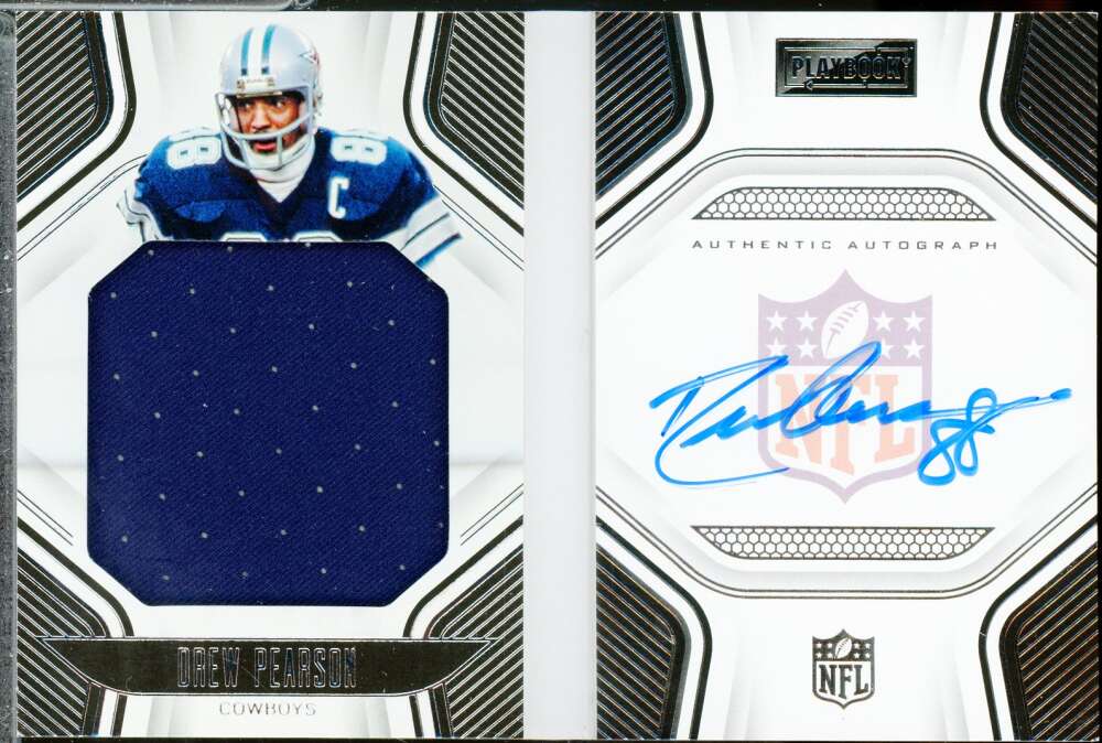 Drew Pearson Card 2022 Panini Playbook Playbook Jersey Autographs #17  Image 2