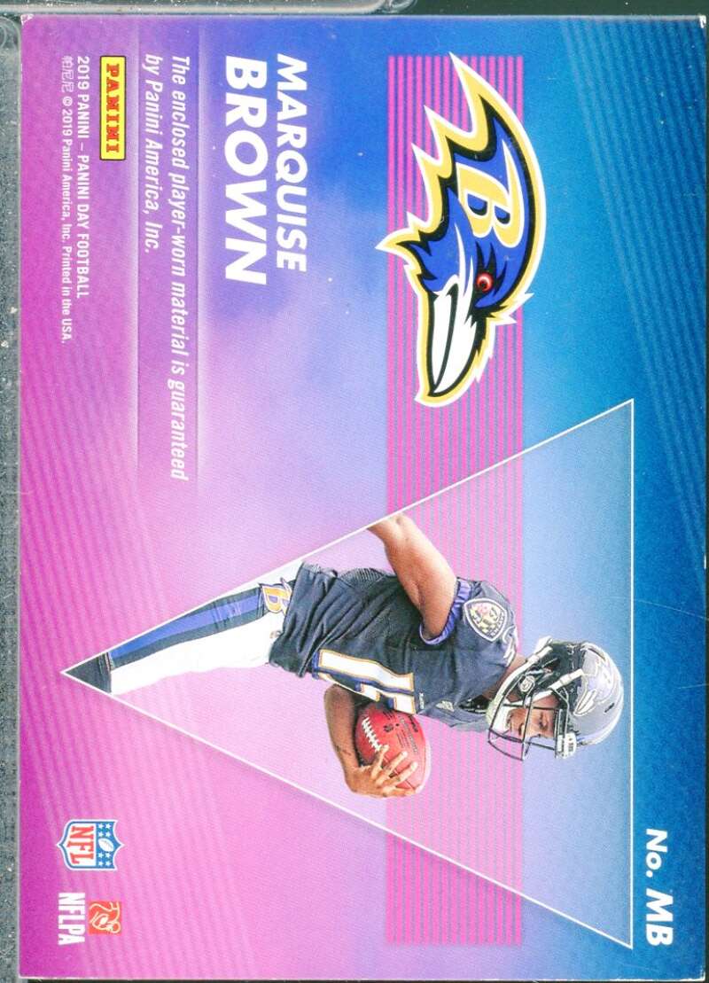 Marquise Brown 2019 Panini Day Rookie Memorabilia Galactic Windows (4/10) #MB  Image 2