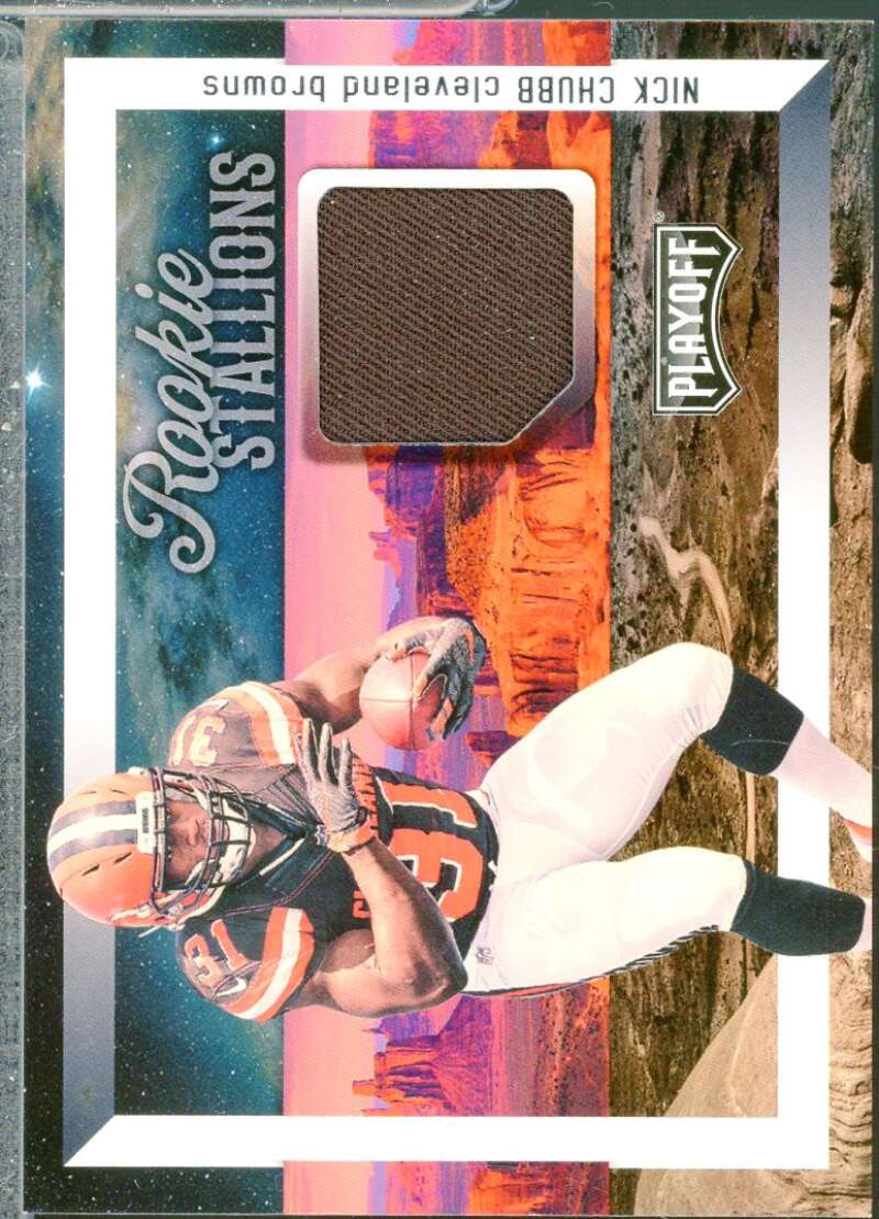 Nick Chubb Card 2018 Playoff Rookie Stallions Jerseys #13  Image 1