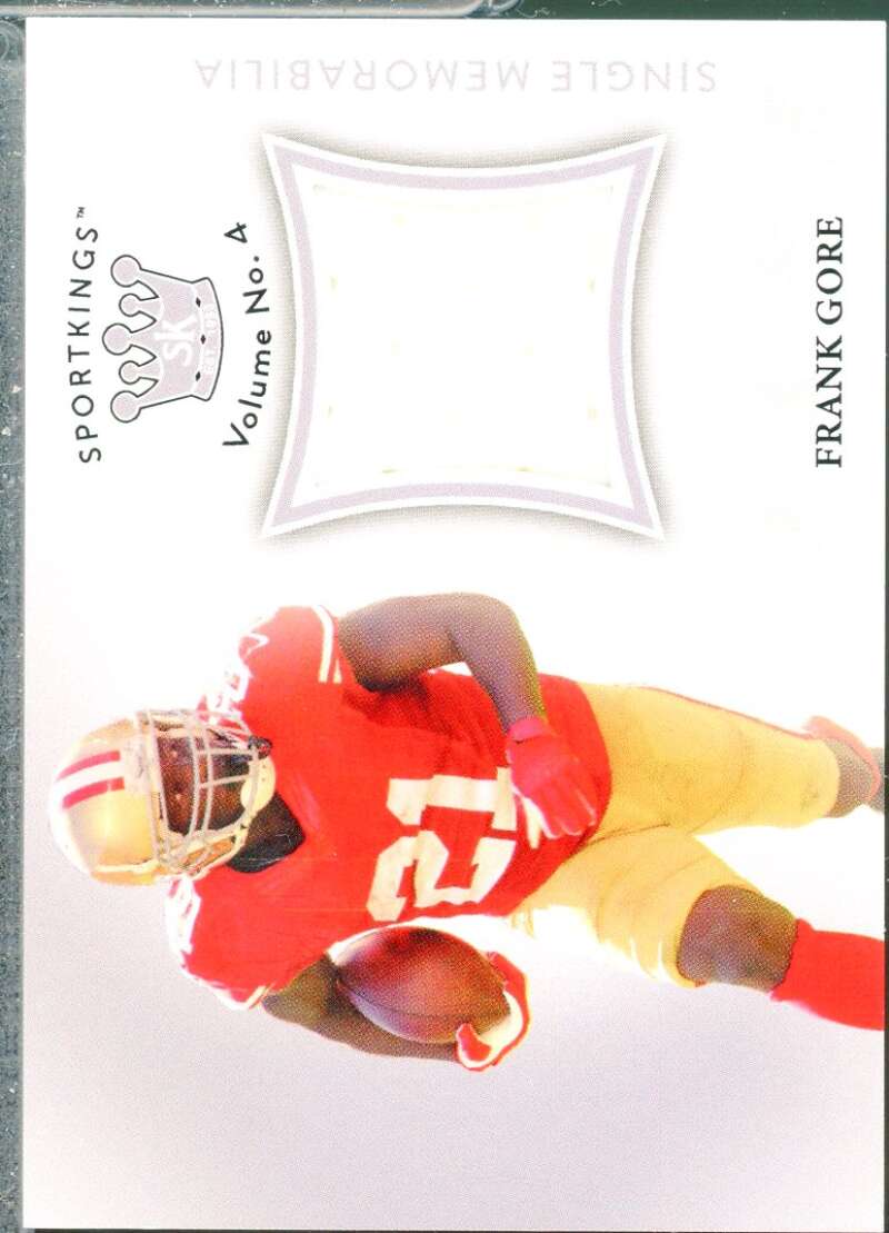 Frank Gore Card 2023 Sportkings Volume 4 Memorabilia Silver (1/25) #SMFG2  Image 1