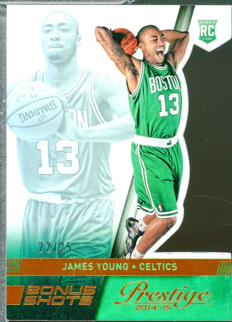 James Young Rookie 2014-15 Prestige Bonus Shots Orange Die Cuts (22/25) #175  Image 1