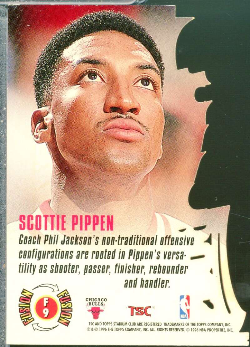 Scottie Pippen Card 1996-97 Stadium Club Fusion #F9  Image 2