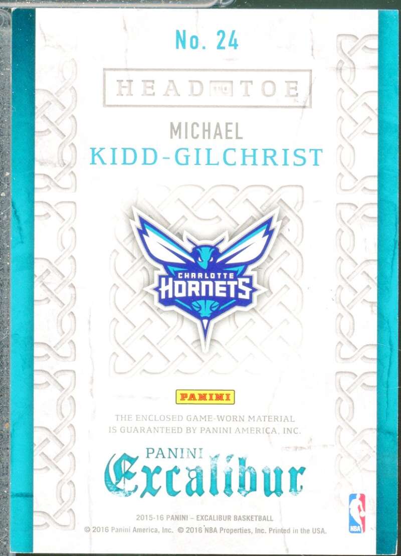 Michael Kidd-Gilchrist Card 2015-16 Panini Excalibur Head to Toe Swatches #24  Image 2