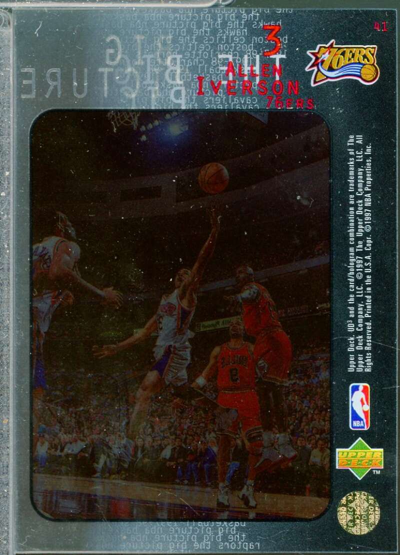 Allen Iverson BP Card 1997-98 UD3 #41  Image 2