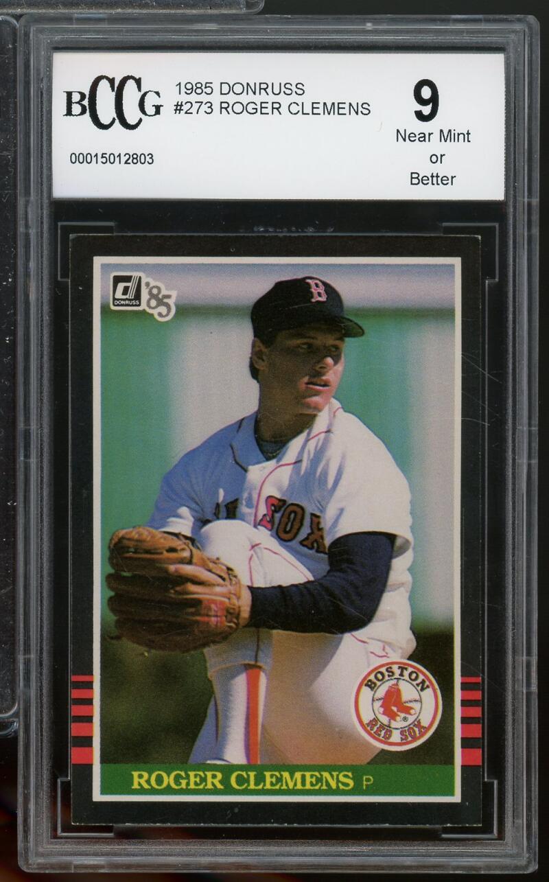 1985 Donruss #273 Roger Clemens Rookie Card BGS BCCG 9 Near Mint+ Image 1