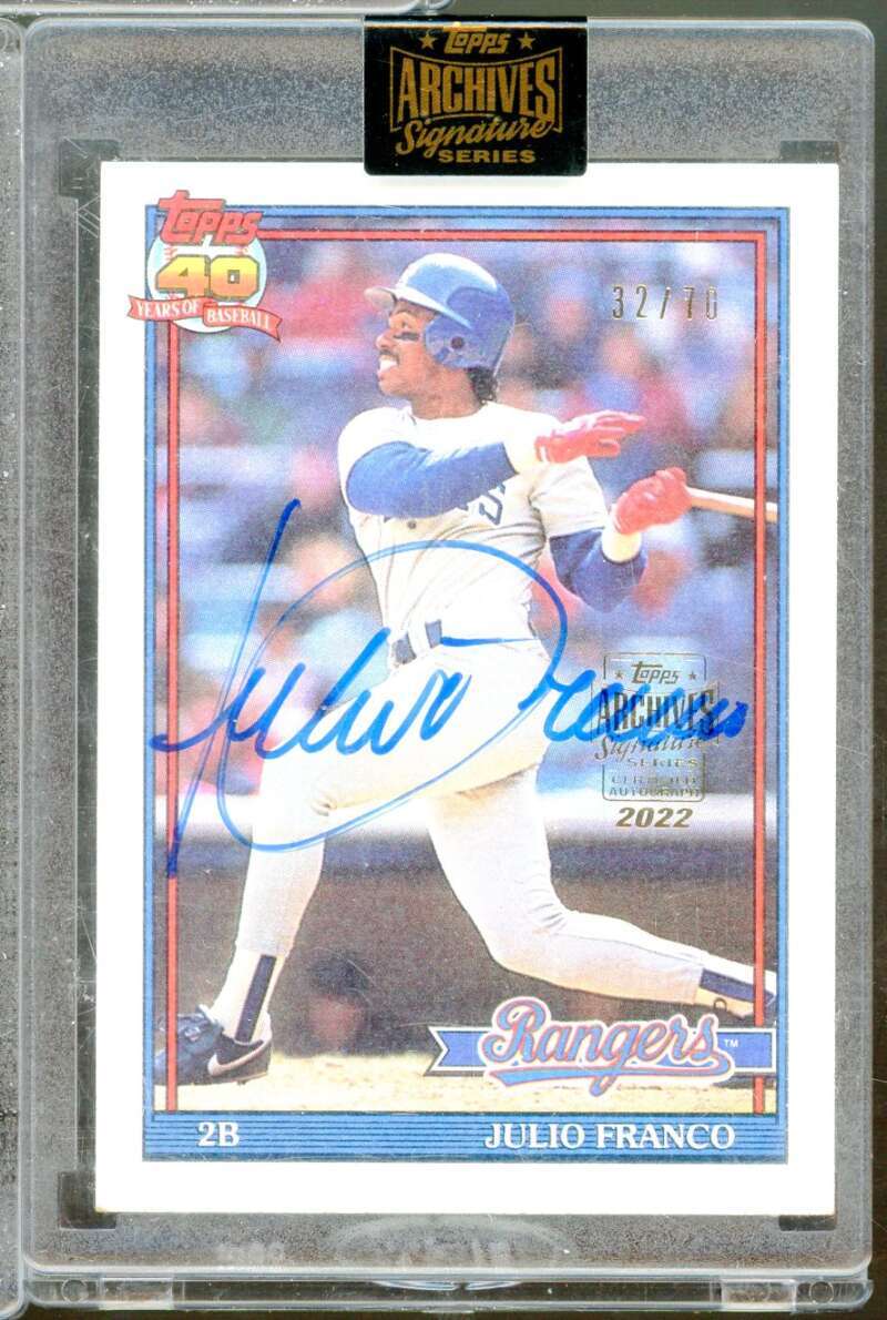 Julio Franco Card 2022 Topps Archives Signature Series Retired  #TBA  Image 1