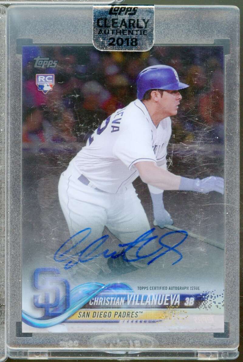 Christian Villanueva Rookie Card 2018 Topps Clearly Authentic Autographs #CAACV  Image 1