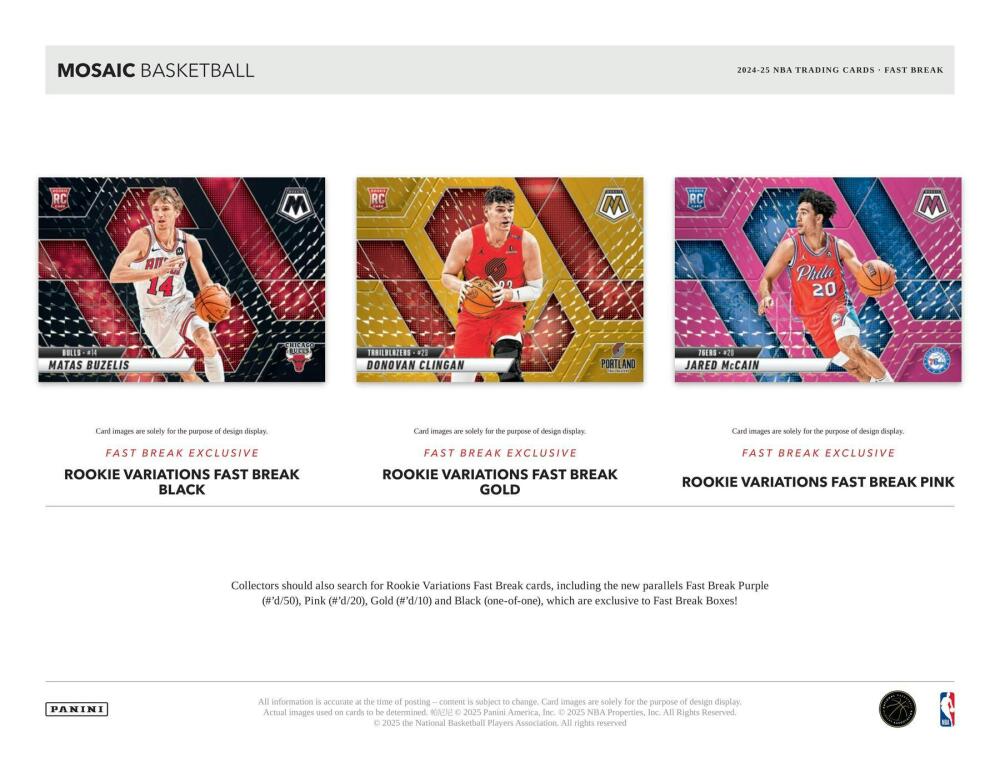 2024-25 Panini Mosaic Basketball Fast Break Box Image 5