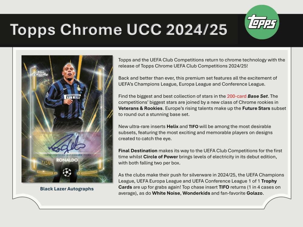 2024-25 Topps Chrome UEFA Club Competitions Soccer Hobby Jumbo Box Image 3