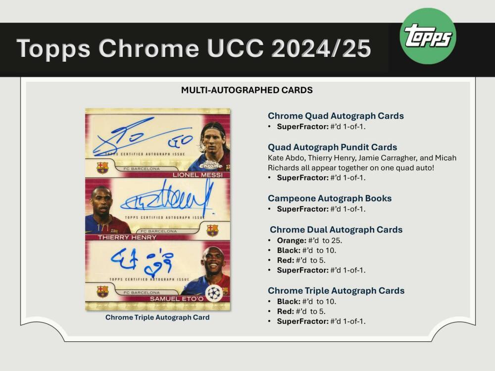 2024-25 Topps Chrome UEFA Club Competitions Soccer Hobby Jumbo Box Image 8