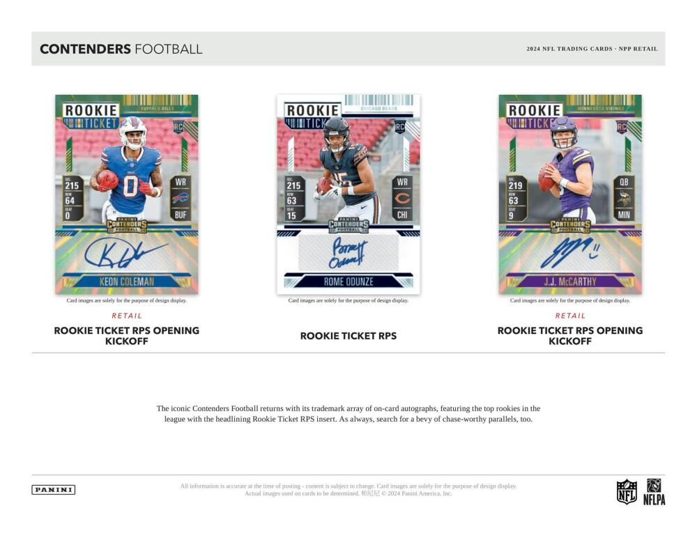 2024 Panini Contenders Football Retail 24-Pack Box Image 2